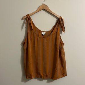 A New Day Tank Top, Tie Sleeve, Size XXL